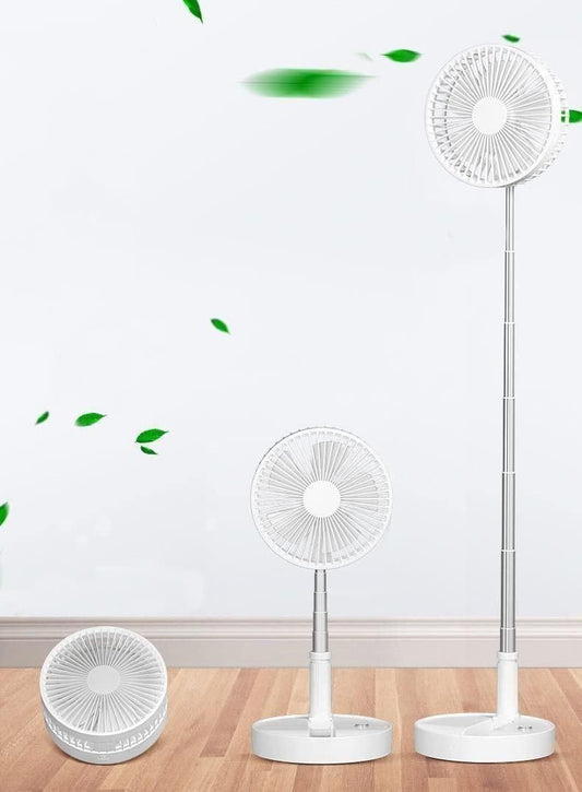 Buzzario Adjustable Height Telescopic Rechargeable Standing Fan