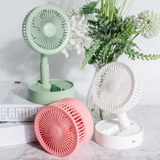 Buzzario Adjustable Height Telescopic Rechargeable Standing Fan
