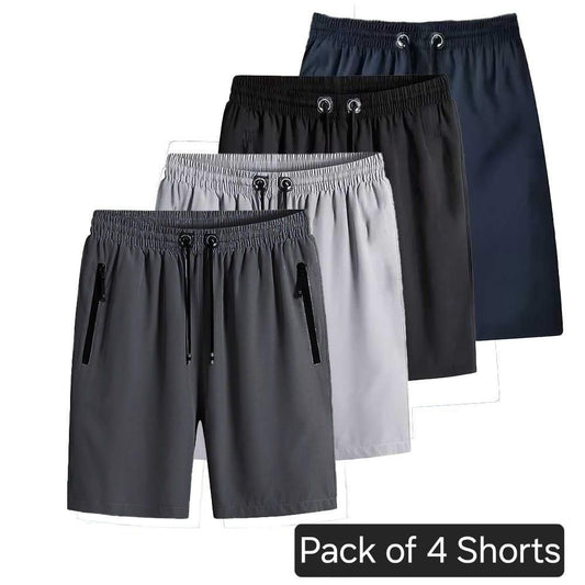 Buzzario Combo of 4 Men's Stretchable Cotton Shorts